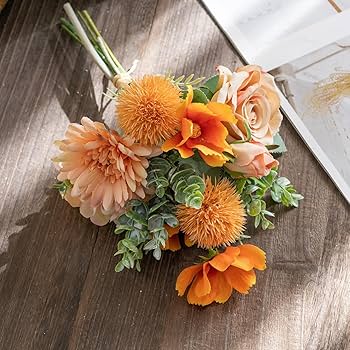 Amazon｜WillingYou オリジナル 造花 ブーケ ガーベラ バラ 花束